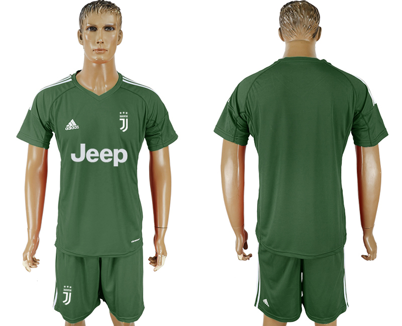 2017-18 Juventus Green Goalkeeper Soccer Jersey