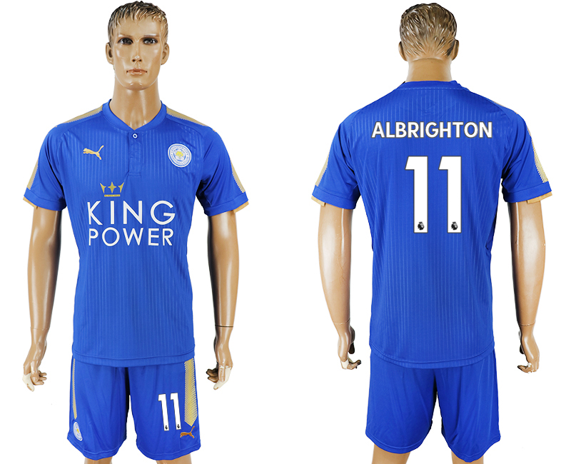 2017-18 Leicester City 11 ALBRIGHTON Home Soccer Jersey