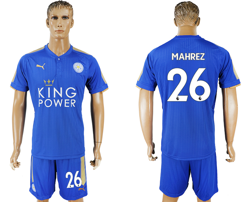 2017-18 Leicester City 26 MAHREZ Home Soccer Jersey