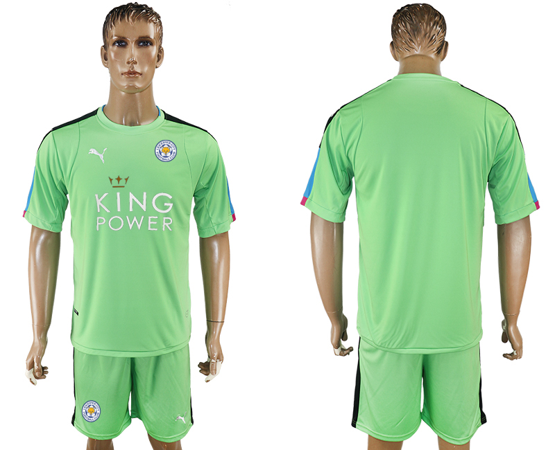 2017-18 Leicester City Green Goalkeeper Soccer Jersey