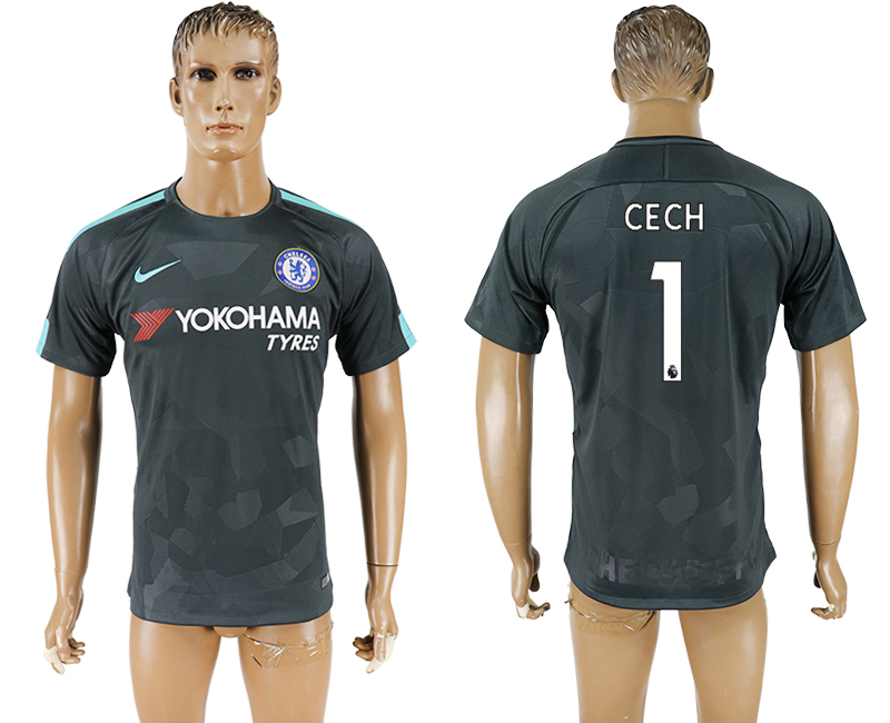 2017-18 Chelsea 1 CECH Third Away Thailand Soccer Jersey 2017-18 Chelsea 1 CECH Third Away Thailand Soccer Jersey