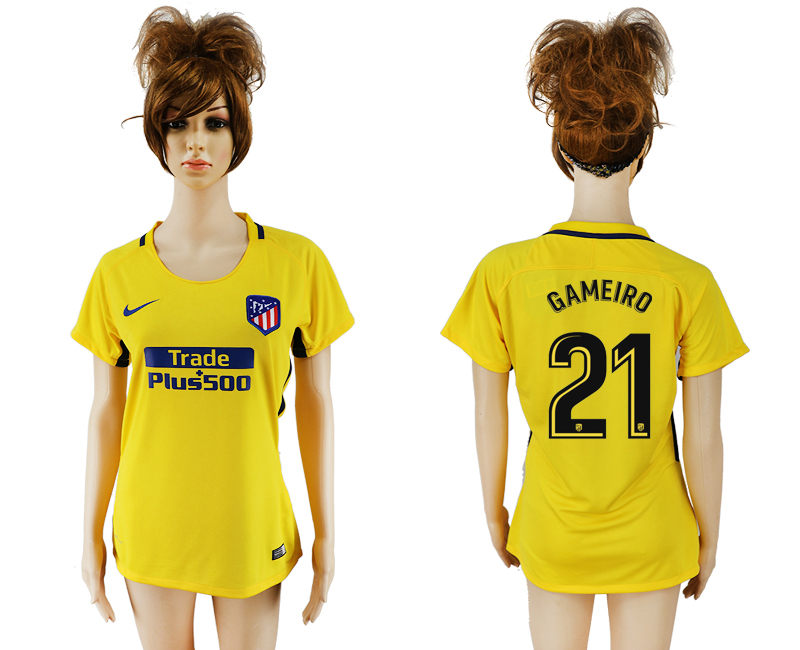 2017-18 Atletico Madrid 21 GAMEIRO Away Soccer Jersey 2017-18 Atletico Madrid 21 GAMEIRO Away Soccer Jersey