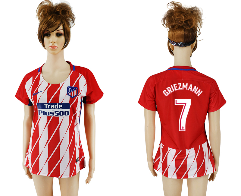 2017-18 Atletico Madrid 7 GRIEZMANN Home Soccer Jersey