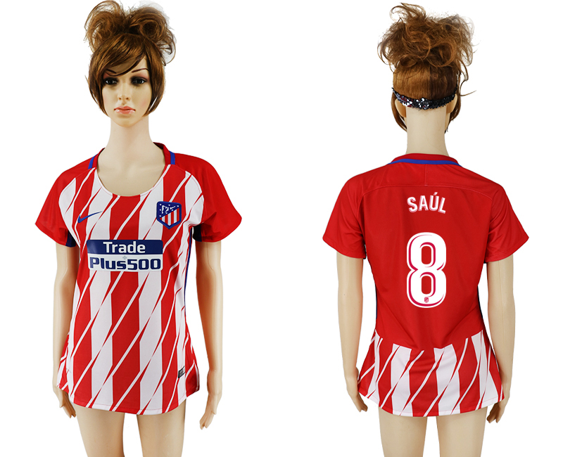 2017-18 Atletico Madrid 8 SAUL Home Soccer Jersey