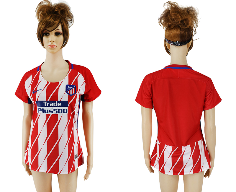 2017-18 Atletico Madrid Women Home Soccer Jersey