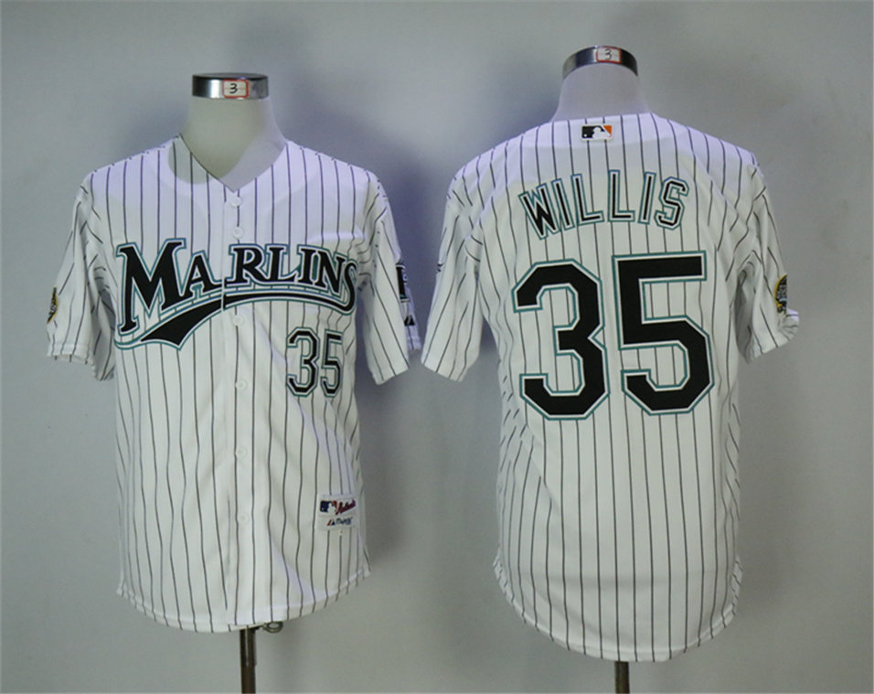 Marlins 35 Dontrelle Willis White Throwback Jersey