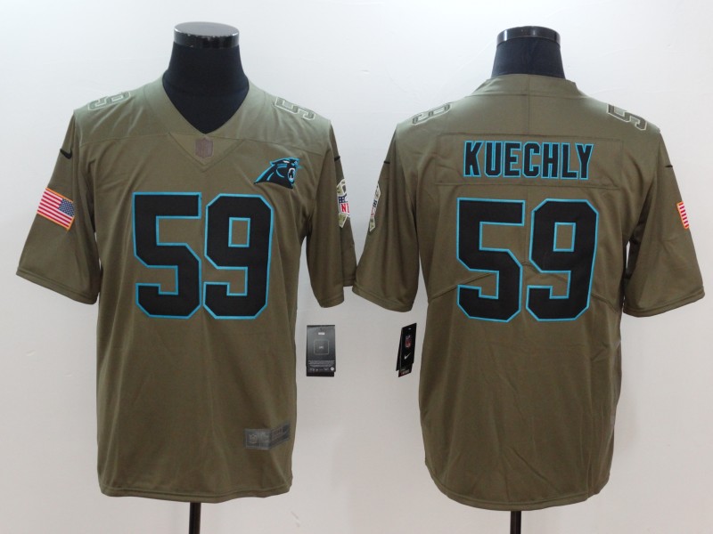 Nike Panthers 59 Luke Kuechly Olive Salute To Service Limited Jersey