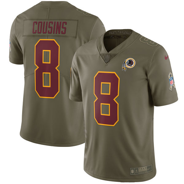 Nike Redskins 8 Kirk Cousins Olive Salute To Service Limited Jersey Nike Redskins 8 Kirk Cousins Olive Salute To Service Limited Jersey
