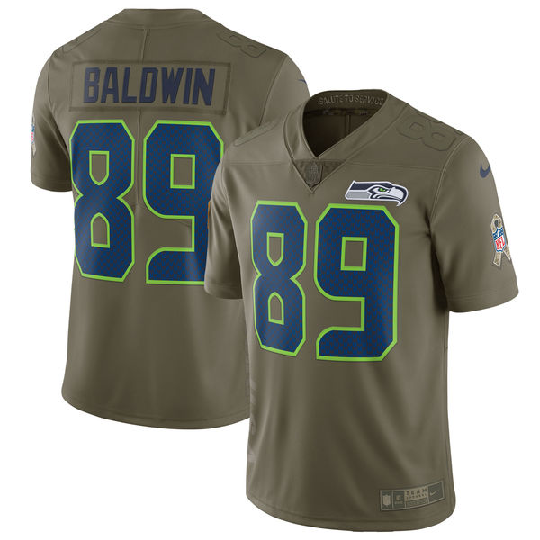 Nike Seahawks 89 Doug Baldwin Olive Salute To Service Limited Jersey