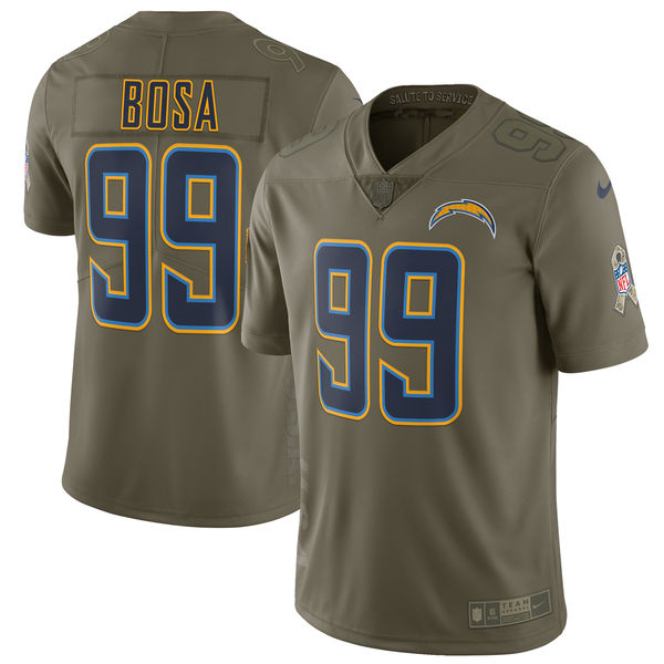 Nike Chargers 99 Joey Bosa Youth Olive Salute To Service Limited Jersey