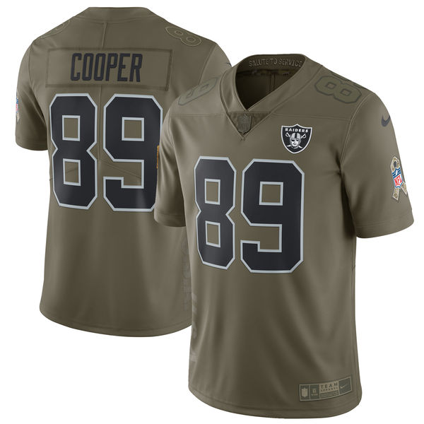 Nike Raiders 89 Amari Cooper Youth Olive Salute To Service Limited Jersey