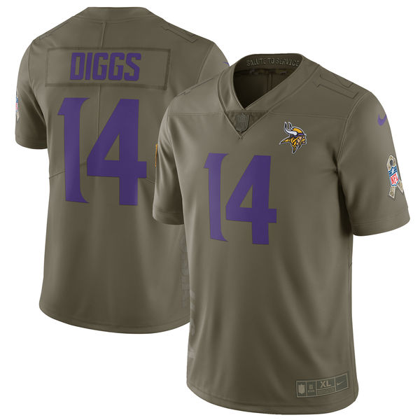 Nike Vikings 14 Stefon Diggs Youth Olive Salute To Service Limited Jersey Nike Vikings 14 Stefon Diggs Youth Olive Salute To Service Limited Jersey