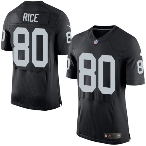 Nike Raiders 80 Jerry Rice Black Elite Jersey