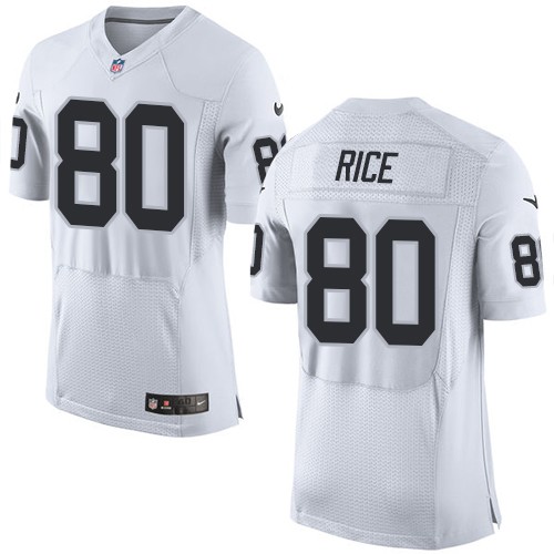 Nike Raiders 80 Jerry Rice White Elite Jersey