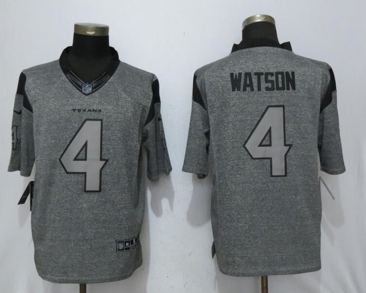 Nike Texans 4 Deshaun Watson Gray Gridiron Gray Limited Jersey