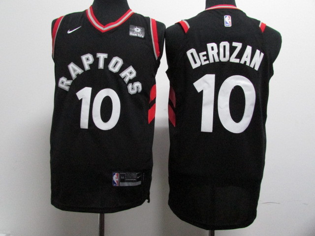 Raptors 10 DeMar DeRozan Black Nike Authentic Jersey