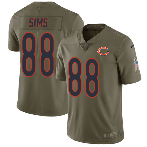 Nike Bears 88 Dion Sims Olive Salute To Service Limited Jersey