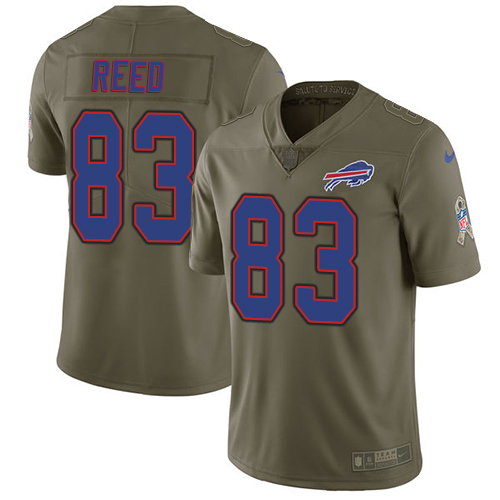 Nike Bills 83 Andre Reed Olive Salute To Service Limited Jersey