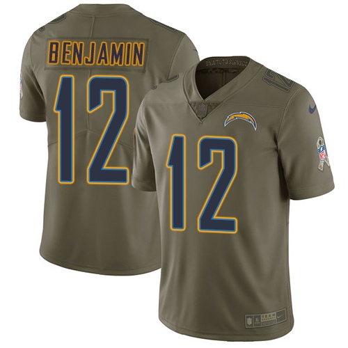 Nike Chargers 12 Travis Benjamin Olive Salute To Service Limited Jersey