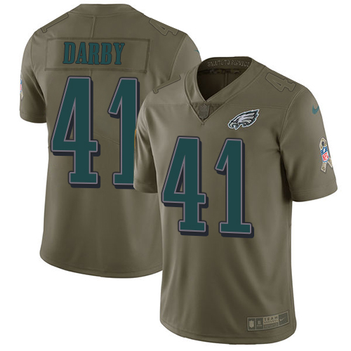 Nike Eagles 41 Ronald Darby Olive Salute To Service Limited Jersey