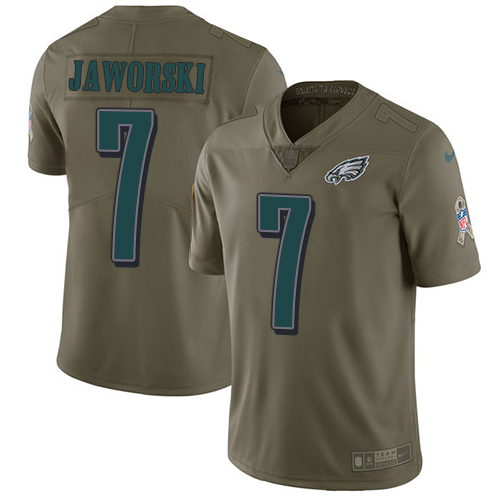 Nike Eagles 7 Dom Williams Olive Salute To Service Limited Jersey