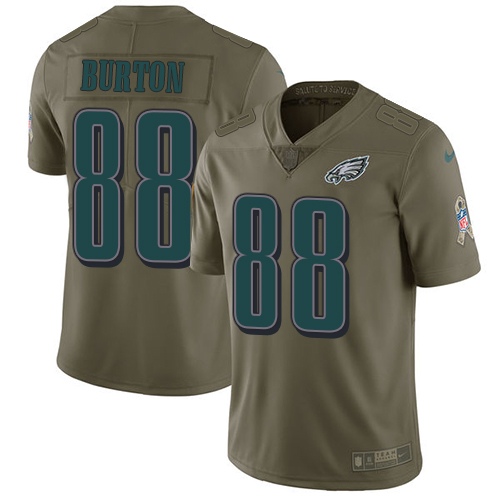 Nike Eagles 88 Trey Burton Olive Salute To Service Limited Jersey Nike Eagles 88 Trey Burton Olive Salute To Service Limited Jersey