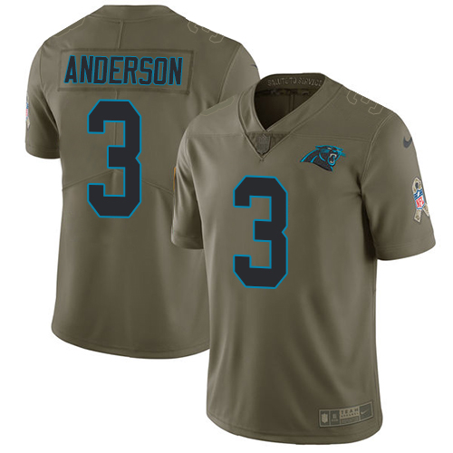 Nike Panthers 3 Derek Anderson Olive Salute To Service Limited Jersey