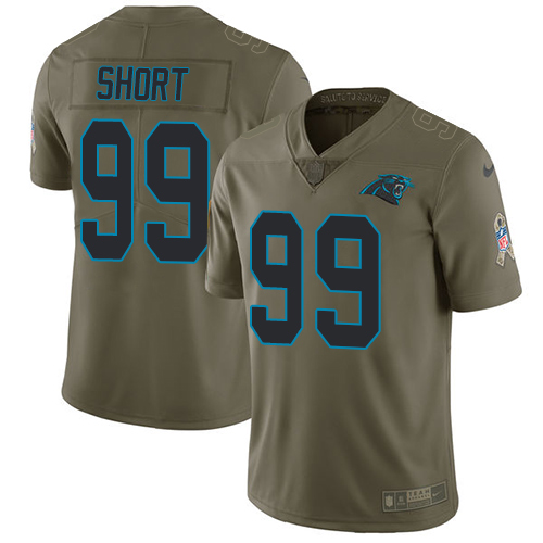 Nike Panthers 99 Kawann Short Olive Salute To Service Limited Jersey
