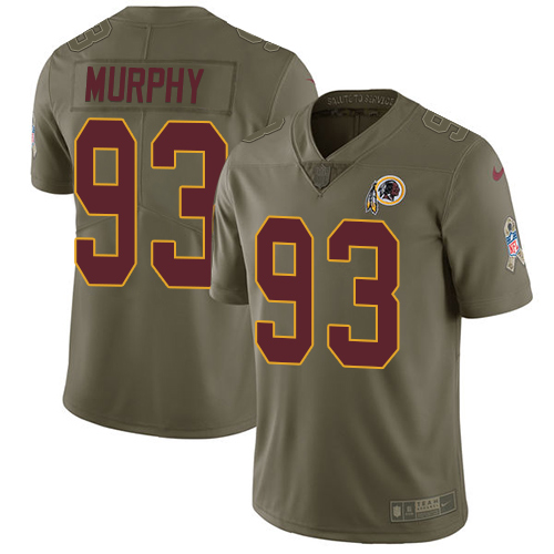 Nike Redskins 93 Trent Murphy Olive Salute To Service Limited Jersey