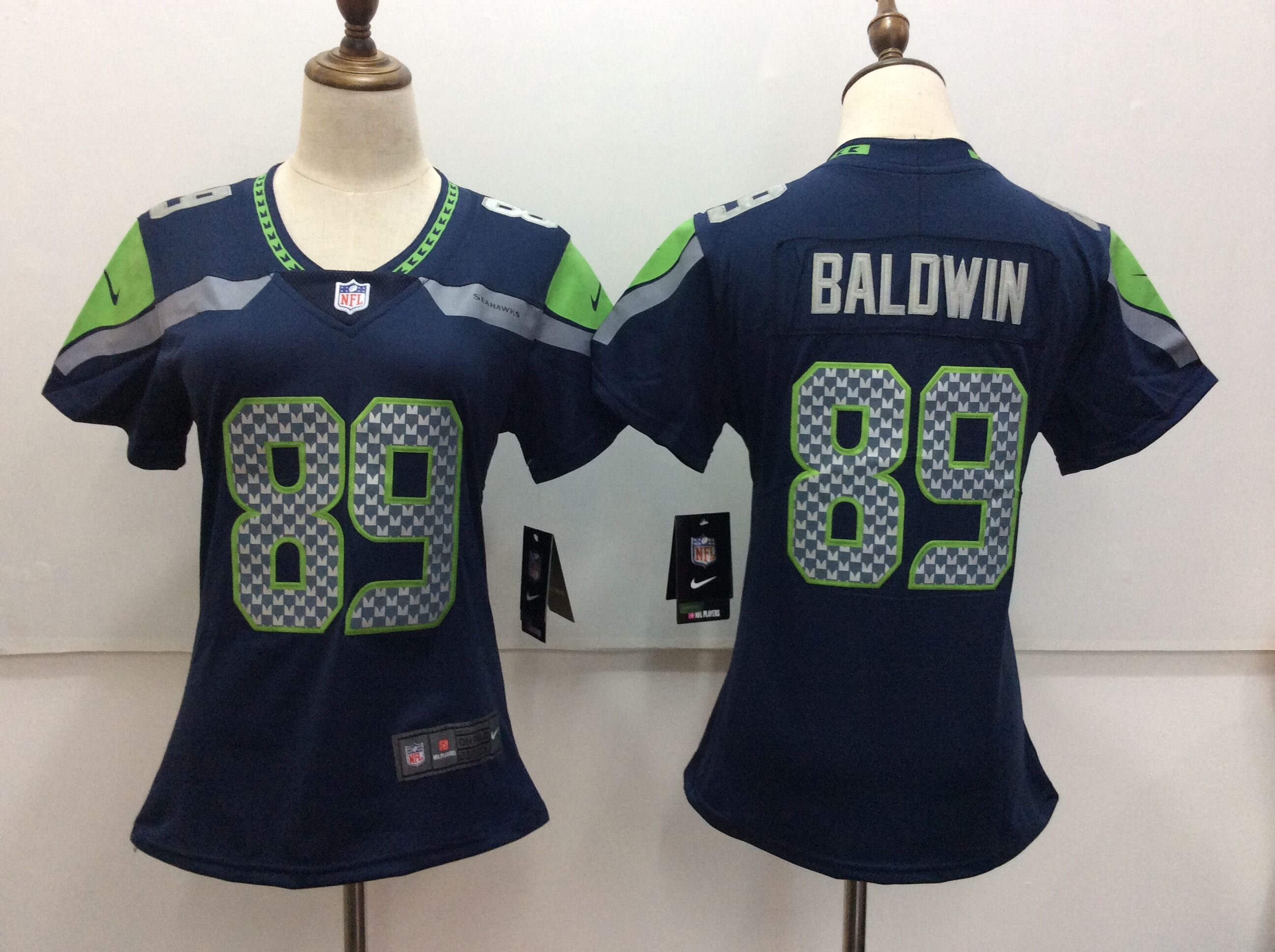 Nike Seahawks 89 Doug Baldwin Navy Women Vapor Untouchable Player Limited Jersey