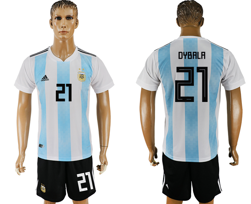Argentina 21 DYBALA Home 2018 FIFA World Cup Soccer Jersey - Click Image to Close