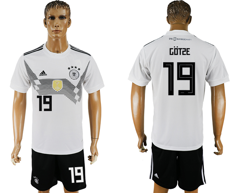 Germany 19 GOTZE Home 2018 FIFA World Cup Soccer Jersey