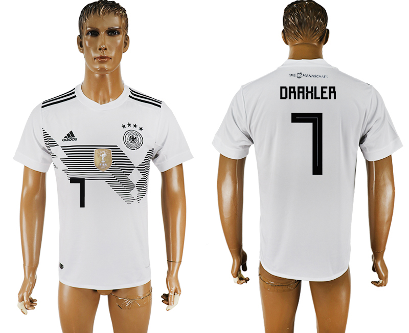 Germany 7 DRAXLER Home 2018 FIFA World Cup Thailand Soccer Jersey