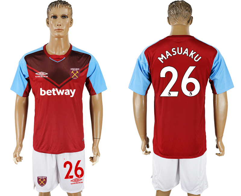 2017-18 West Ham United 26 MASUAKU Home Soccer Jersey