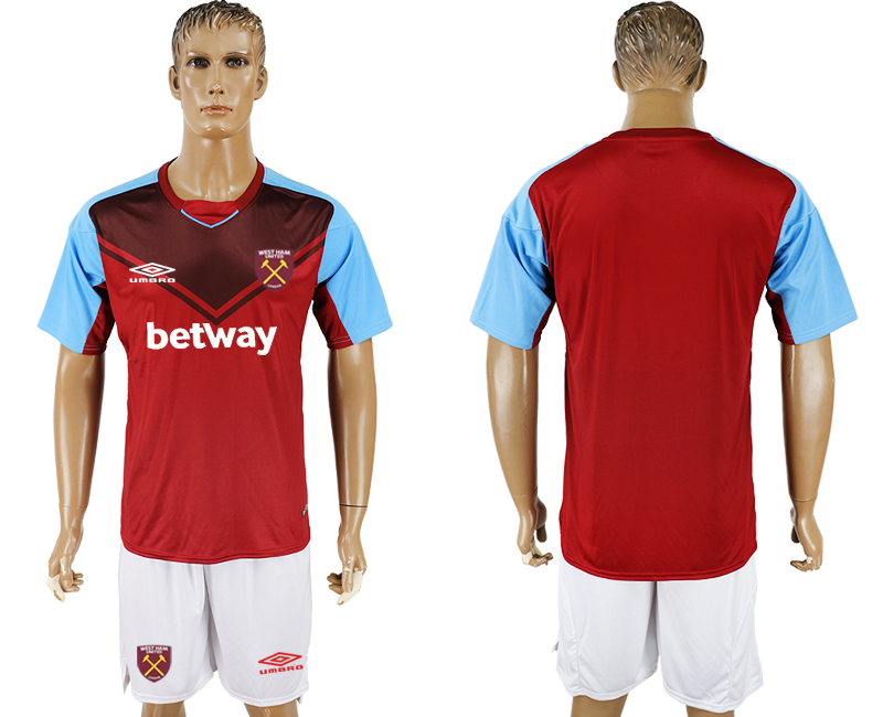 2017-18 West Ham United Home Soccer Jersey