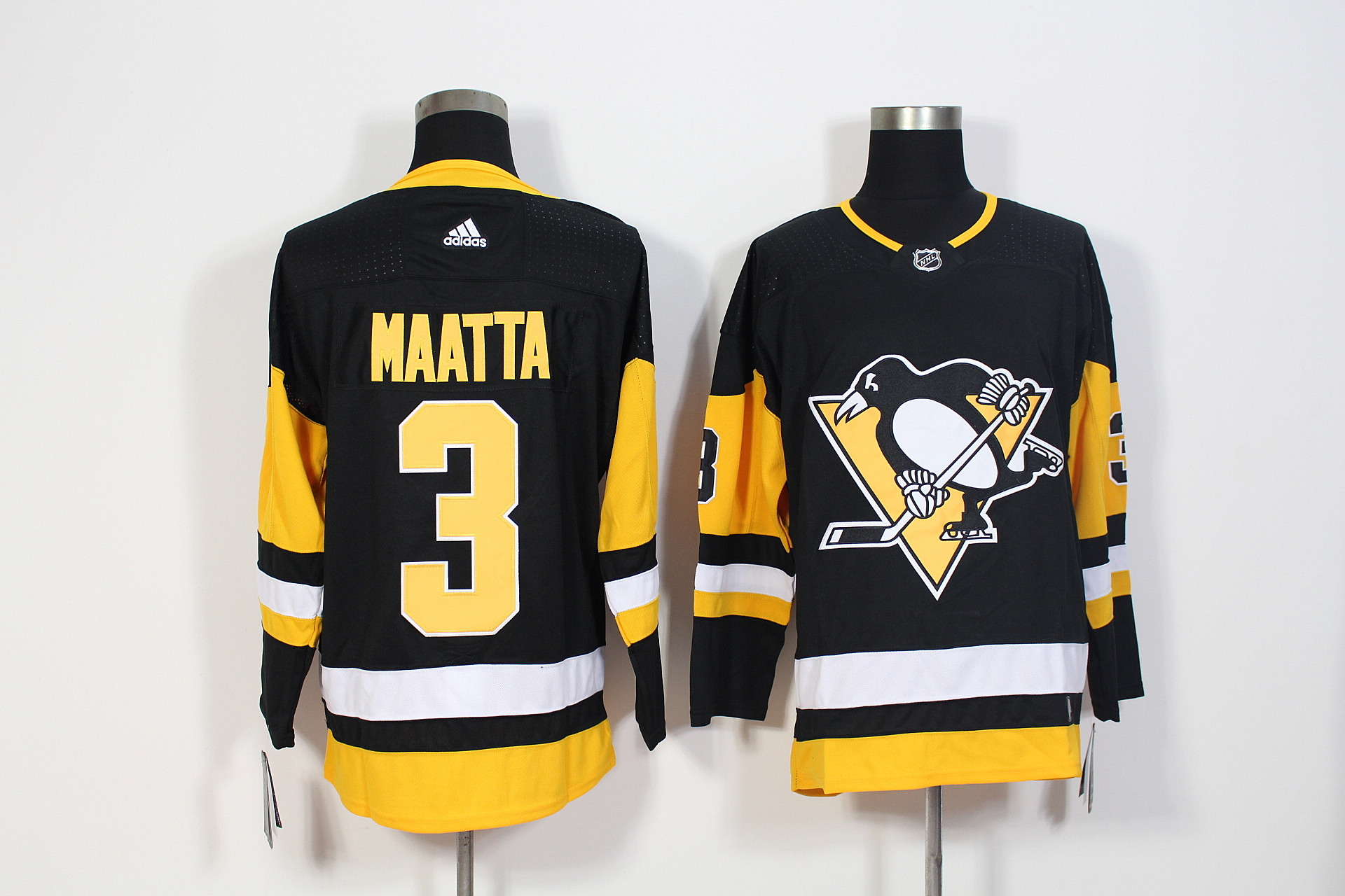 Penguins 3 Olli Maatta Black Adidas Jersey - Click Image to Close