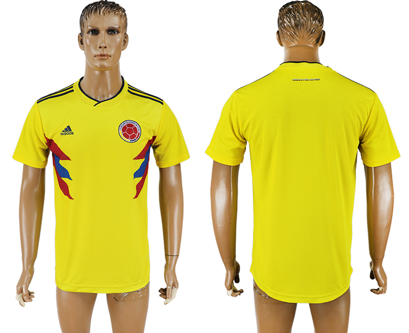Colombia Home 2018 FIFA World Cup Thailand Soccer Jersey