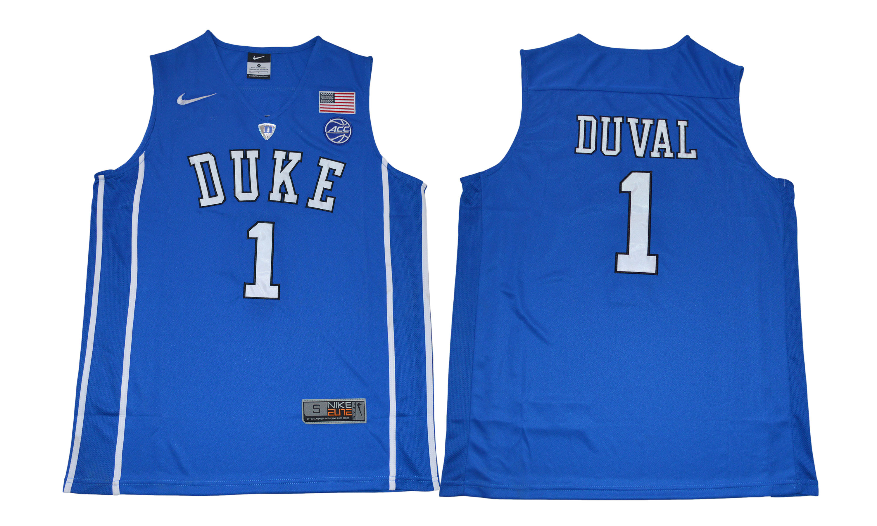 Duke Blue Devils 1 Trevon Duval Blue College Basketball Jersey