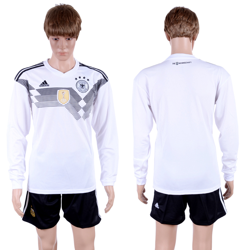 Germany Home 2018 FIFA World Cup Long Sleeve Soccer Jersey