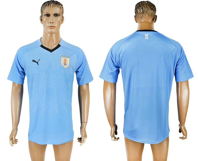 Uruguay Home 2018 FIFA World Cup Thailand Soccer Jersey