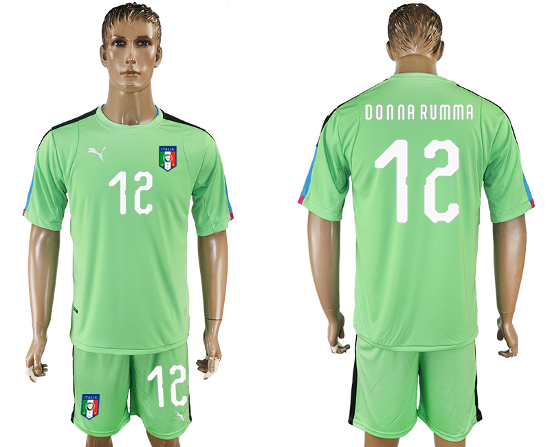 2017-18 Italy 12 DONNA RUMMA Green Goalkeeper Soccer Jersey