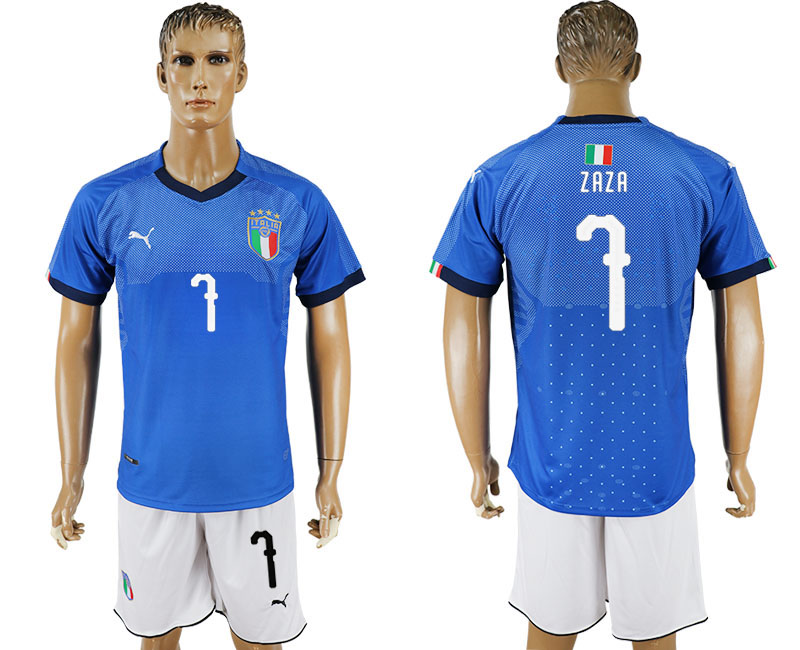 2017-18 Italy 7 ZAZA Home Soccer Jersey