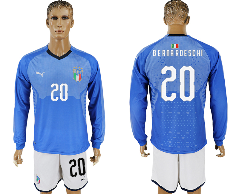 2017-18 Italy 20 BERNA ROESCHI Home Long Sleeve Soccer Jersey 2017-18 Italy 20 BERNA ROESCHI Home Long Sleeve Soccer Jersey