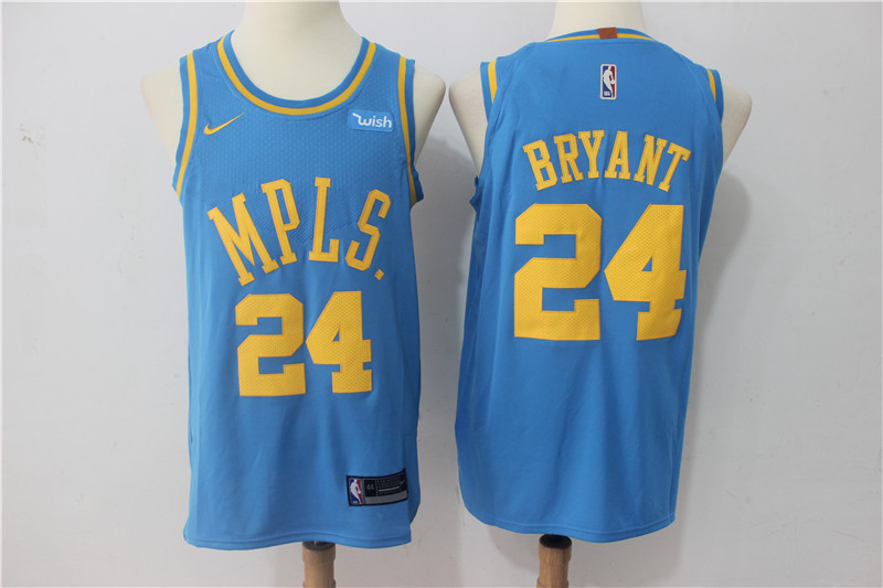 Lakers 24 Kobe Bryant Blue MPLS Nike Authentic Jersey