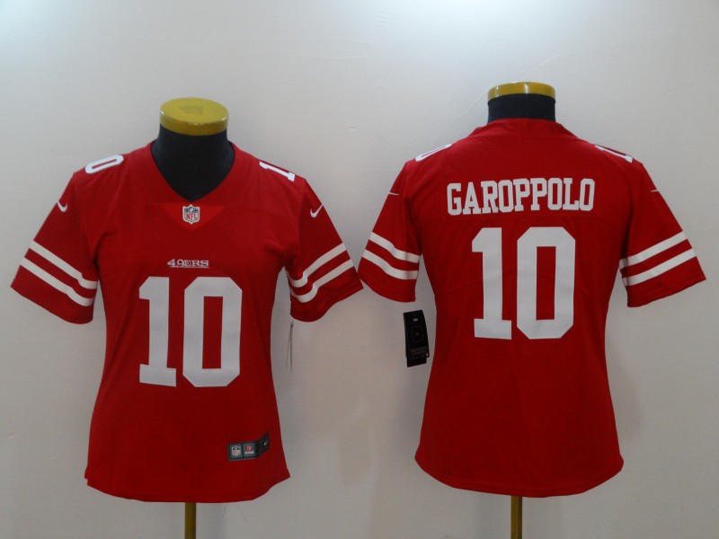 Nike 49ers 10 Jimmy Garoppolo Red Women Vapor Untouchable Player Limited Jersey