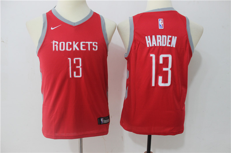 Rockets 13 James Harden Red Youth Nike Swingman Jersey - Click Image to Close