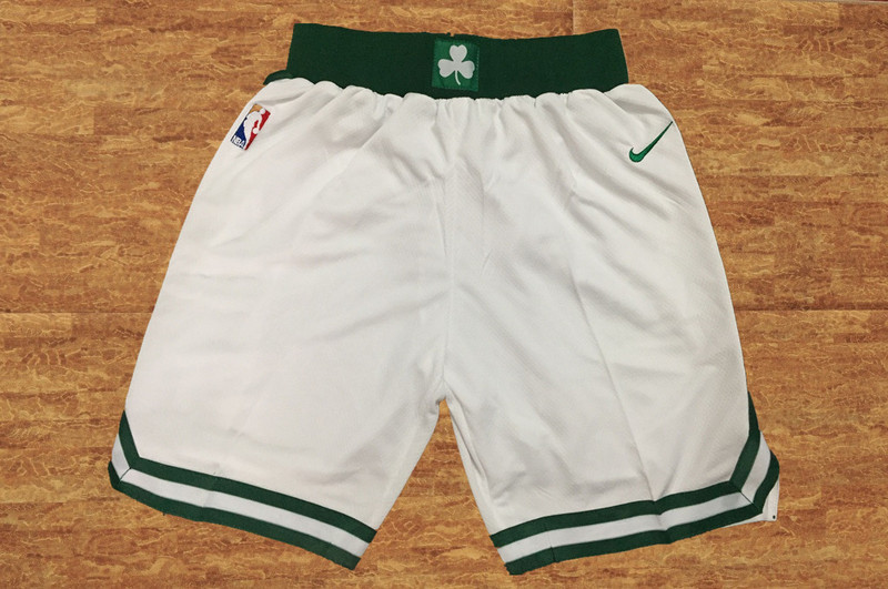 Celtics White Nike NBA Shorts