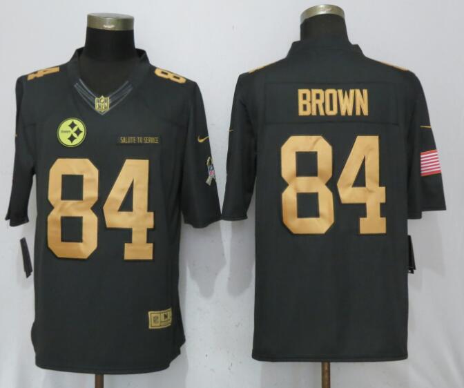 Nike Steelers 84 Antonio Brown Anthracite Salute To Service Limited Jersey