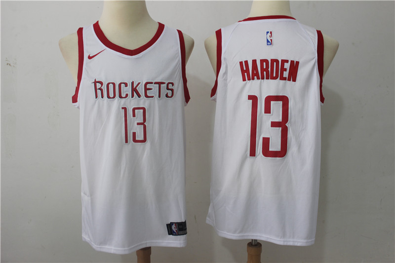 Rockets 13 James Harden White Nike Swingman Jersey