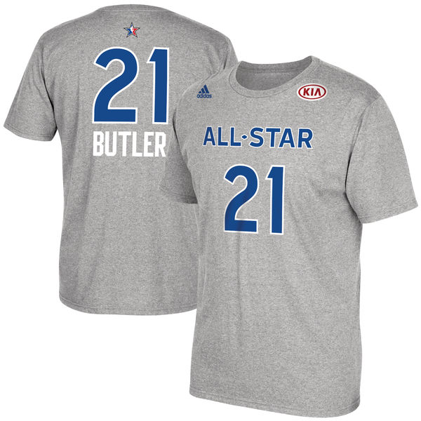 Men's Jimmy Butler adidas Gray 2017 All-Star Game Name & Number T-Shirt